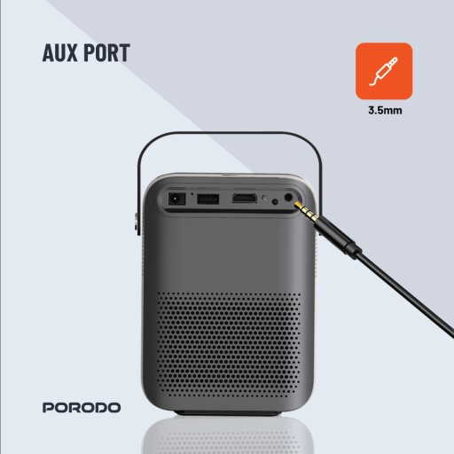بروجكتر بورودو المحمول Full HD Porodo Full HD Portable Projector
