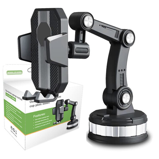 حامل هاتف ذكي بقاعدة شفط وتثبيت محكم Smartphone holder with suction base and secure mounting