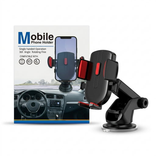 حامل هاتف للسيارة بقاعدة شفط قوية Car phone holder with strong suction base
