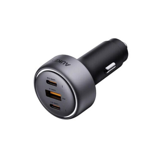 أوكي باثفايندر شاحن سيارة سريع الشحن بقوة 66 واط، 3 منافذ، حماية أمان، مؤشر LED Aukey Pathfinder 66W Fast Charging Car Charger, 3 Ports, Safety Protection, Led Indicator