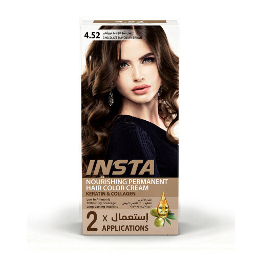 صبغة شعر طبية فاخرة بخلاصة زيت الزيتون والكولاجين - INSTA Hair Colors INSTA Hair Colors - Premium Medical Hair Dye with Olive Oil & Collagen