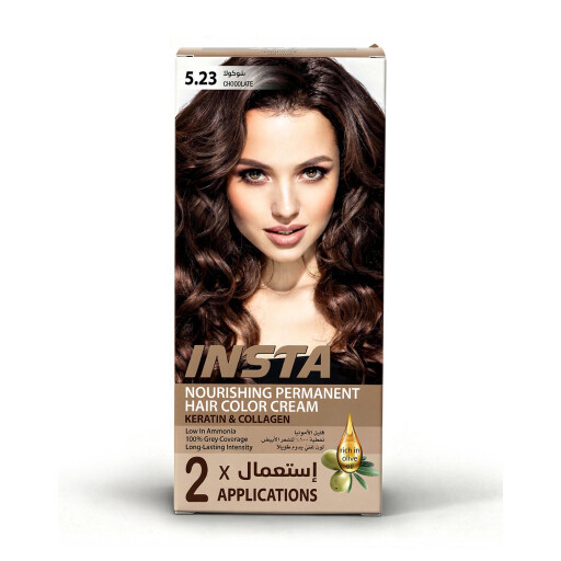صبغة شعر طبية فاخرة بخلاصة زيت الزيتون والكولاجين - INSTA Hair Colors INSTA Hair Colors - Premium Medical Hair Dye with Olive Oil & Collagen