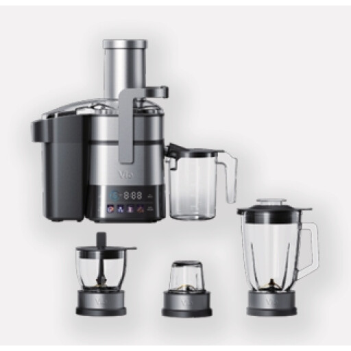 عصارة كهربائية – 1000 واط – وعاء لب 2 لتر – موديل V-230 – سلفر/أسود V-230 Juice Juice – 1000W – 2L Pulp Container – Silver/Black