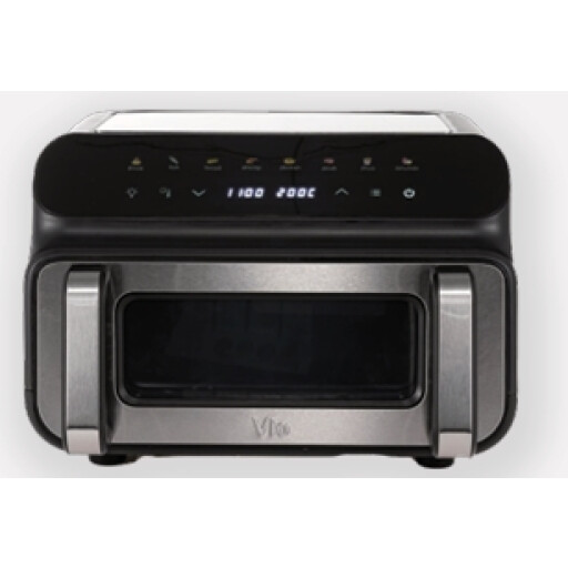شواية وقلاية مزدوجة – 2000 واط – 12 لتر – موديل V-403 – أسود/سلفر V-403 DualFry Grill – 2000W – 12L – Black/Silver