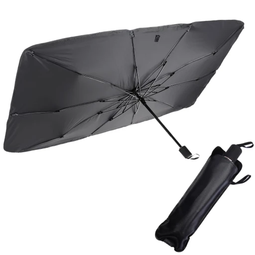 مظلة واقي شمس للسيارة – كبيرة وقابلة للطي Universal Car Windshield Sun Shade Umbrella – Foldable Large