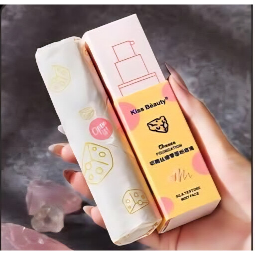 كريم أساس (فاونديشن) الجبن المخملي من كيس بيوتي Kiss Beauty Cheese Foundation - Silk Texture
