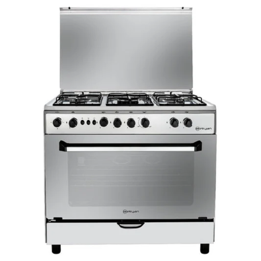 طباخ الريان مصري - 60*90 - 5 مشاعل - ستانلس ستيل El-Rayan Egyptian Cooker – 90×60 cm – 5 Burners – Stainless Steel