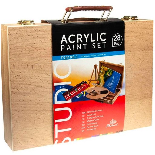 بوكس الوان اكرلك ٢٨ قطعة Acrylic paint set 28pcs