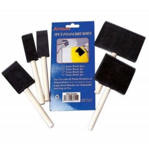 فرش اسفنجية ٥ قطعة Foam brushes 5 pcs