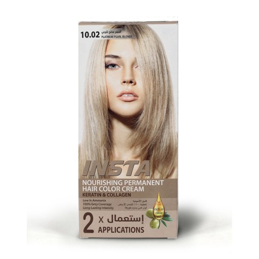 صبغة شعر طبية فاخرة بخلاصة زيت الزيتون والكولاجين - INSTA Hair Colors INSTA Hair Colors - Premium Medical Hair Dye with Olive Oil & Collagen