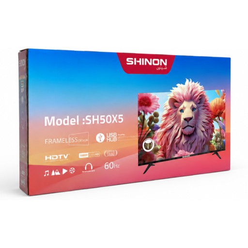 شاشة شينون حجم 50 سمارت ضمان سنة فوول نت Shinon Smart TV 50” Full HD – Smart Features – 1 Year Warranty