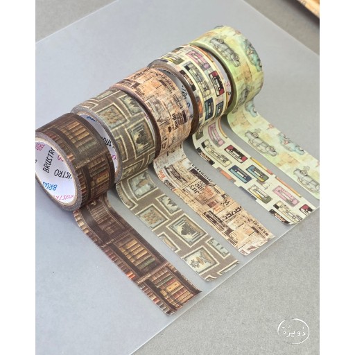 أشرطة واشي بروسترو - أجواء عتيقة Brustro Washi Tapes - Retro