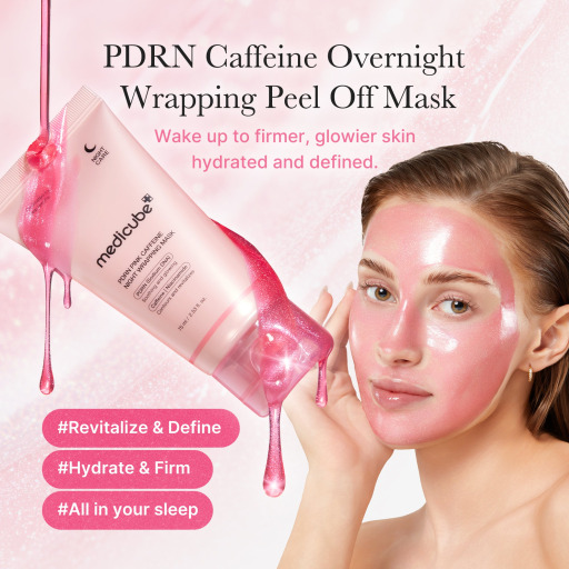 ماسك ليلي مغلف للوجه PDRN الوردي بالكافيين PDRN Pink Caffeine Night Wrapping Mask