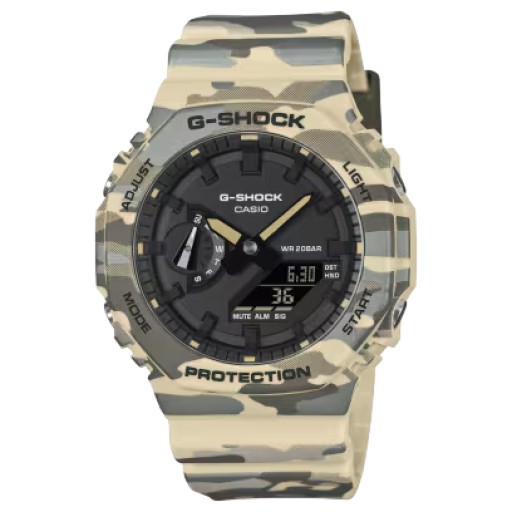 ساعة جي-شوك رجالية 45.4 ملم بنقشة كاموفلا G-SHOCK Men's Watch 45.4 mm Camouflage