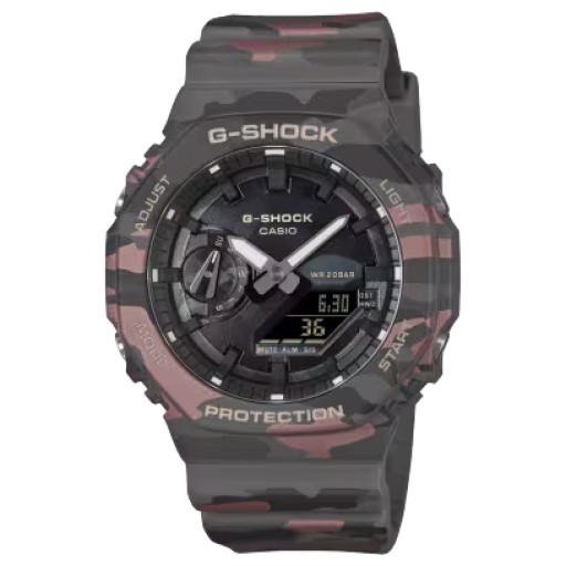 ساعة جي-شوك رجالية 45.4 ملم بنقشة كاموفلاج G-SHOCK Men's Watch 45.4 mm Camouflage Dial