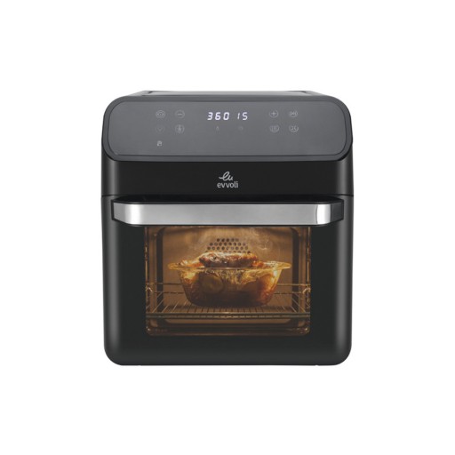 قلاية ايفولي إيطالية 12 لتر ضمان سنة Evvoli Digital Air Fryer Oven 12L