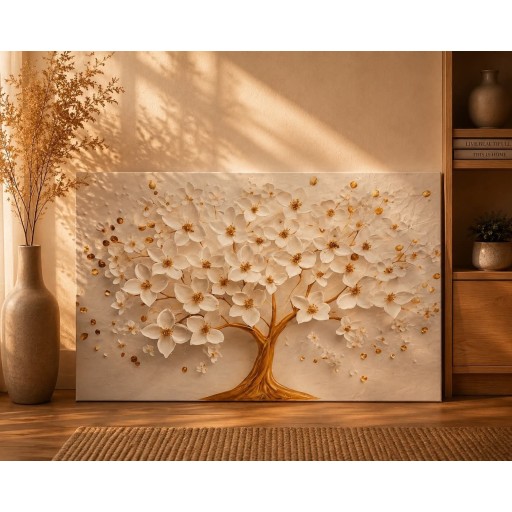 لوحة  الشجرة البيضاء canvas