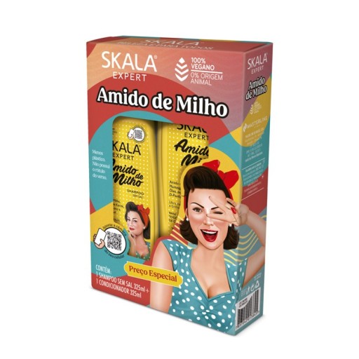 سيت شامبو وبلسم بمستخلص الذرة للشعر المجعد للأطفال Amidinho de Milho Shampoo & Conditioner for Kids