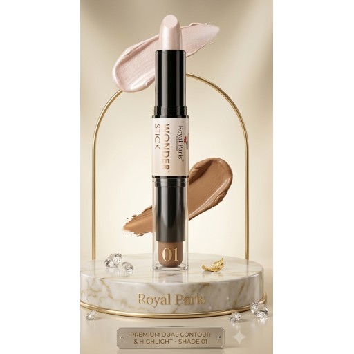 قلم كونتور وهايلايتر كريمي مزدوج Royal Paris Wonder Stick