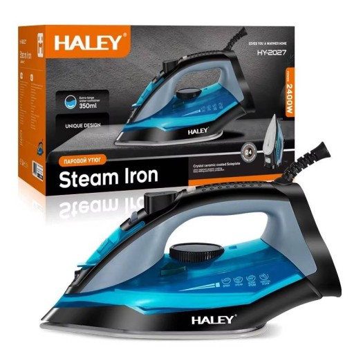 اوتي كهربائي هالي HY-2027 HALEY HY-2027 Steam Iron 2400W Ceramic Soleplate