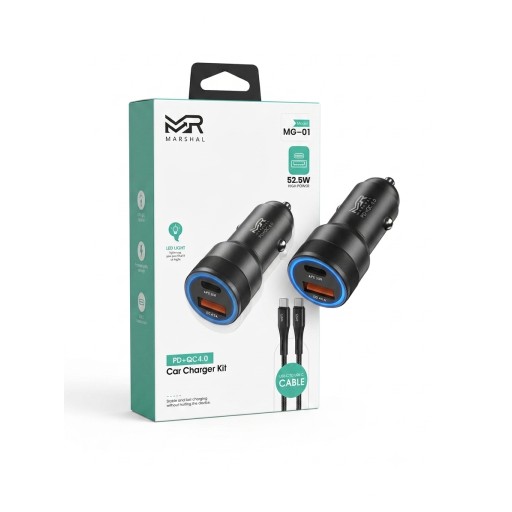 شاحن سيارة مارشال بقدرة 52.5 واط Marshal car charger 52.5w