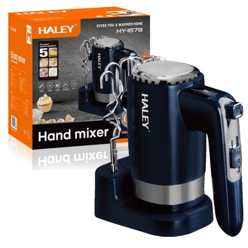 خفاقه كيك هالي HY-1678 HALEY HY-1678 Electric Hand Mixer 500W 5-Speed