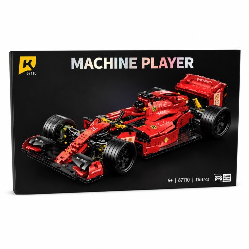 مكعبات تركيب سيارة فورمولا 1 الحمراء - 1161 قطعة Machine Player Formula Racing Car Building Blocks 1161 PCS