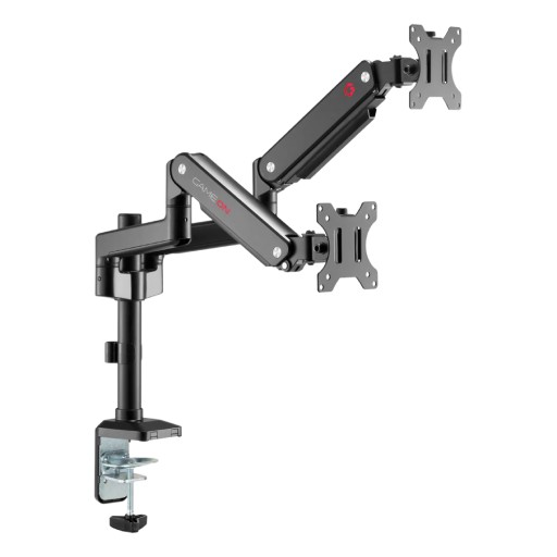 جايم أون Gameon go-2045 pole-mounted spring-assisted Dual Monitor Arm