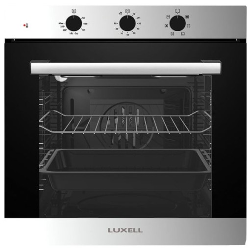 فرن داخلي غازي لوكسيل - 88 لتر - A68-GGT-MT - سلفر تركي المنشأ الاصلي المتطور Luxell Built-in Gas Oven - 88 Liters -