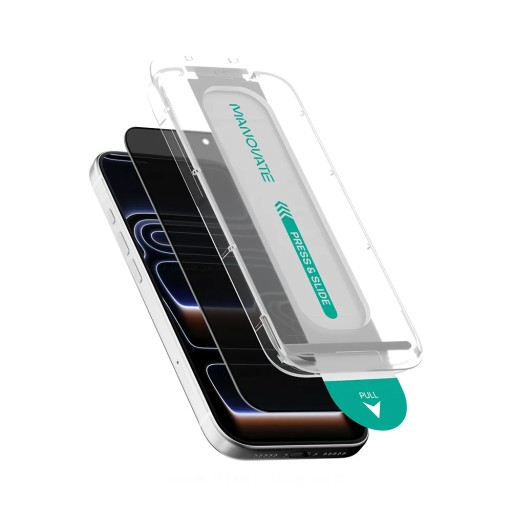 لاصق شاشة مانوفيت بيورشيلد للخصوصية لهاتف ايفون 17 برو ماكس Manovate PureShield Privacy Screen Protector for iPhone 17 Pro Max