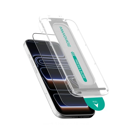 لاصق شاشة مانوفيت بيورشيلد الشفاف لهاتف ايفون 16 برو ماكس Manovate PureShield Clear Screen Protector for iPhone 16 Pro Max
