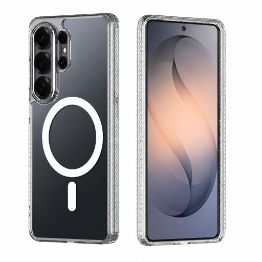كفر سامسونج كلاكسي أس 26 ألترا كرستالي مع ماك سيف Samsung Galaxy S26 Ultra Crystal MagSafe Case