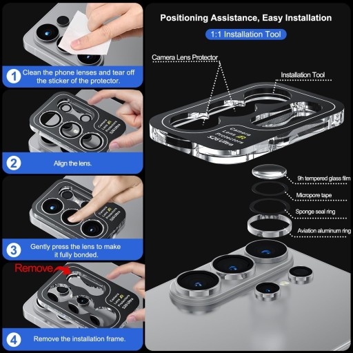 لصقة حماية عدسة الكاميرا سامسونج كلاكسي أس 26 ألترا Samsung Galaxy S26 Ultra Camera Lens Protector