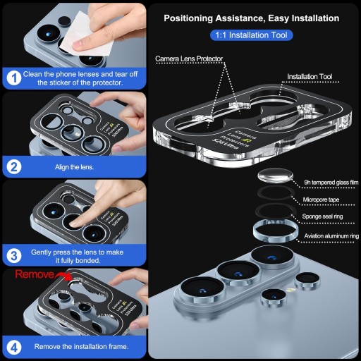 لصقة حماية عدسة الكاميرا سامسونج كلاكسي أس 26 ألترا Samsung Galaxy S26 Ultra Camera Lens Protector