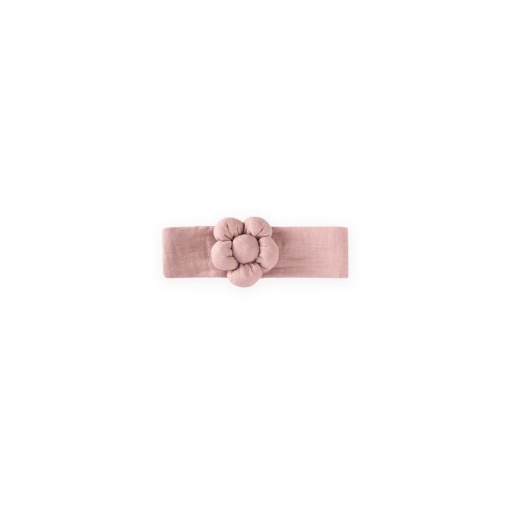 Muslin Daisy Elastic Headband - Powder Pink