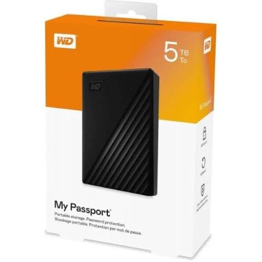 هارد ديسك خارجي محمول ويسترن ديجيتال ماي باسبورت سعة 5 تيرابايت WD My Passport 5TB Portable External Hard Drive
