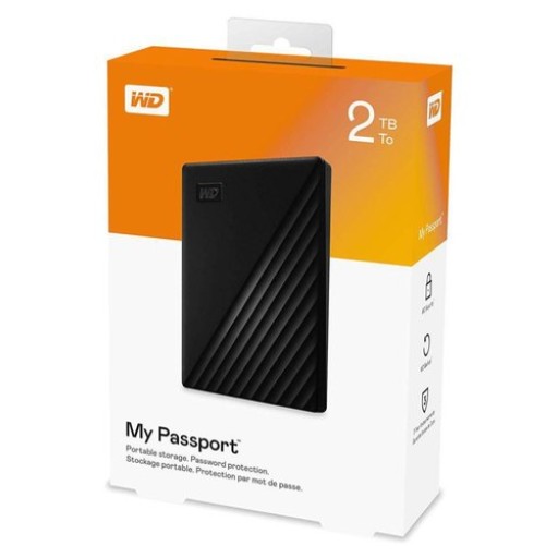 هارد ديسك خارجي محمول ويسترن ديجيتال ماي باسبورت سعة 2 تيرابايت WD My Passport 2TB Portable External Hard Drive