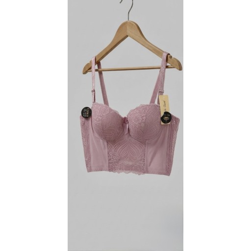 حمالة صدر سفنجة وعظم كيبور طويل دعم كامل Moda Clavel Padded Underwire Longline Bra - Full Support