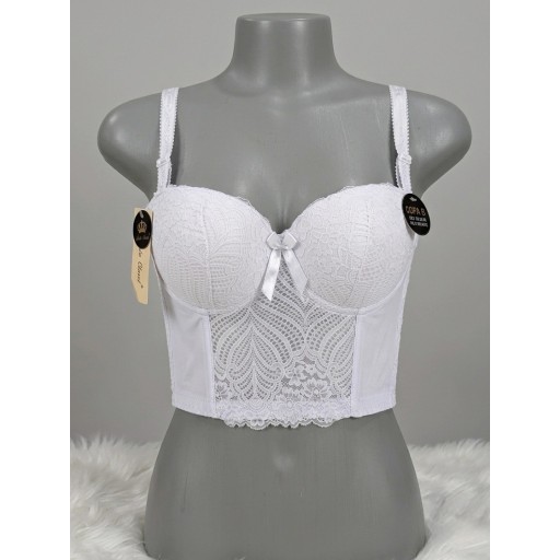 حمالة صدر سفنجة وعظم كيبور طويل دعم كامل Moda Clavel Padded Underwire Longline Bra - Full Support
