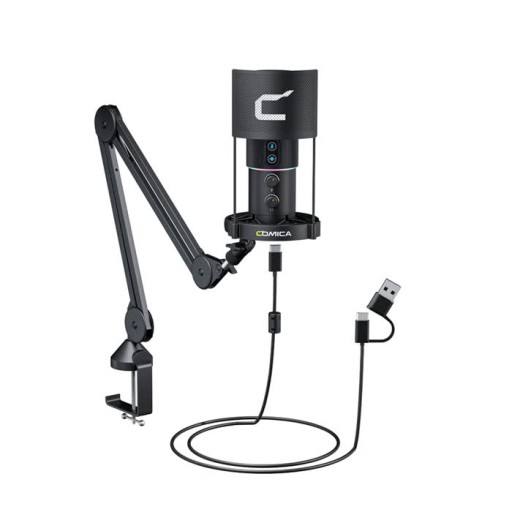 إضاءة تصوير COMICA STA-U2A RGB USB Condenser Microphone Kit (Black) COMICA STA-U2A RGB USB Condenser Microphone Kit (Black)