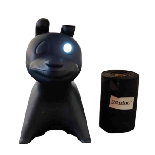موزع أكياس نفايات الحيوانات الأليفة مع مصباح LED Pet Waste Bag Dispenser with LED Light, Elastic Strap & Hook