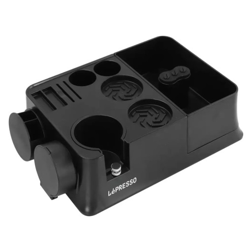 محطة وقاعدة كبس القهوة "ليبريسو" مقاس 51-58 ملم لتنظيم البورتfilter وأدوات البار LePresso 51-58mm Coffee Tamping Station with Premium Silicone Mat & Smart Barista Tool Organizer