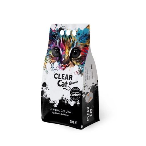رمل كلير كات بلانكو 10L  كاربون Clear Cat Blanco 10L Carbon Sand