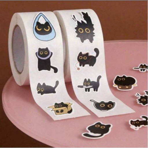 لفة ملصقات حيوانات القطط Cat Sticker Roll