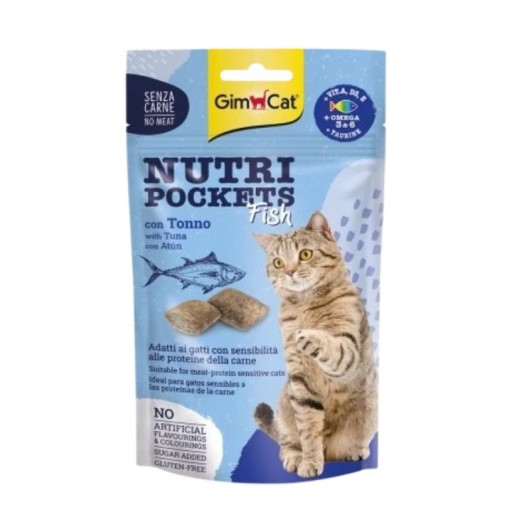 جيـم كات نوتري بوكيتس بالسمك للقطط GimCat Nutri Pockets Fish