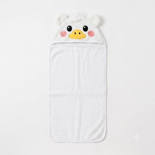 منشفة (خاولي) استحمام للأطفال برداء رأس على شكل دب لطيف Cute Bear Hooded Baby Bath Towel