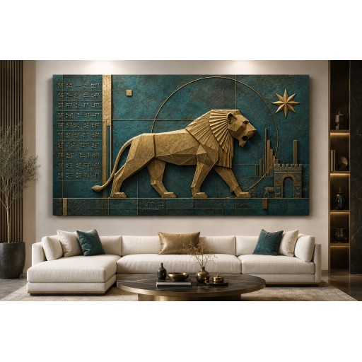 لوحة اسد بابل اصدار حصري canvas