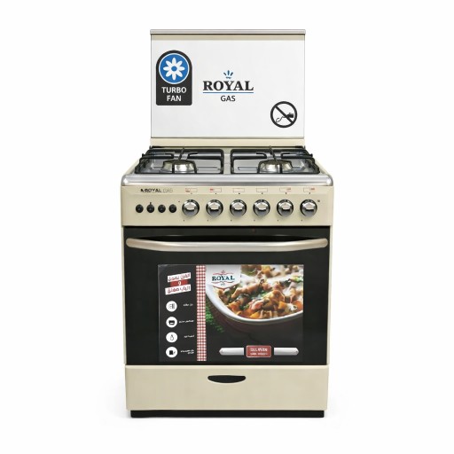 طباخ رويال كاز المصري حجم 60×60 كريمي Royal GAS Egyptian Cooker, Size 60×60, Cream