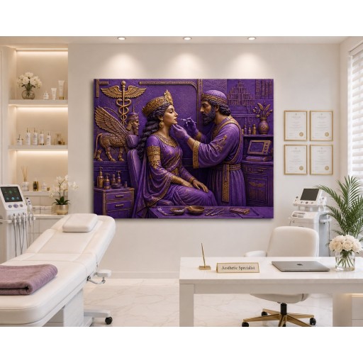 عيادة الملكة البابلية canvas