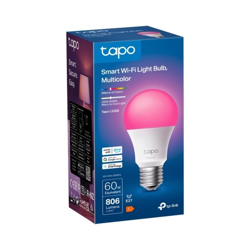 مصباح ذكي تي بي لينك تابو L530E TP-LINK tapo Tapo Smart Wi-Fi Light Bulb, Multicolour Tapo L530E